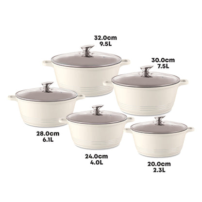 Durane Die-Cast Stockpot Set 5pc