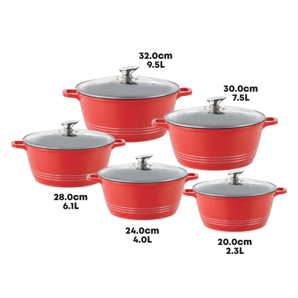 Durane Die-Cast Stockpot Set 5pc