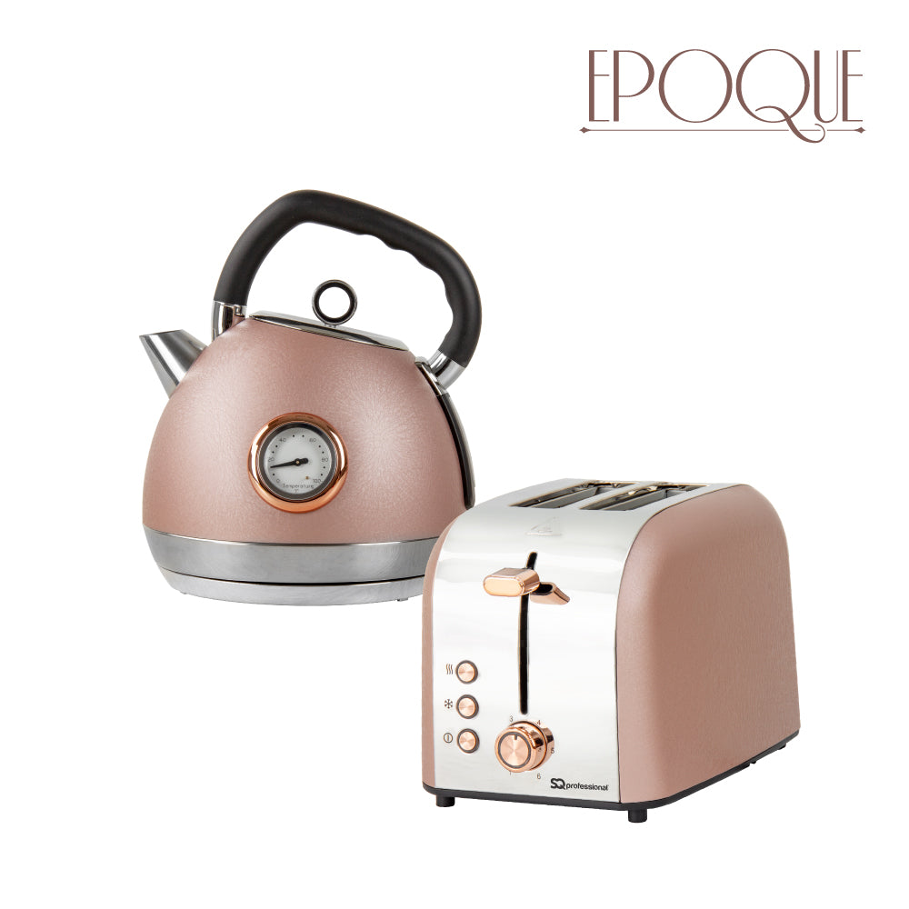 SQ Professional Epoque Kettle and Toaster Set/ Pink - www.bargainshack.co.uk