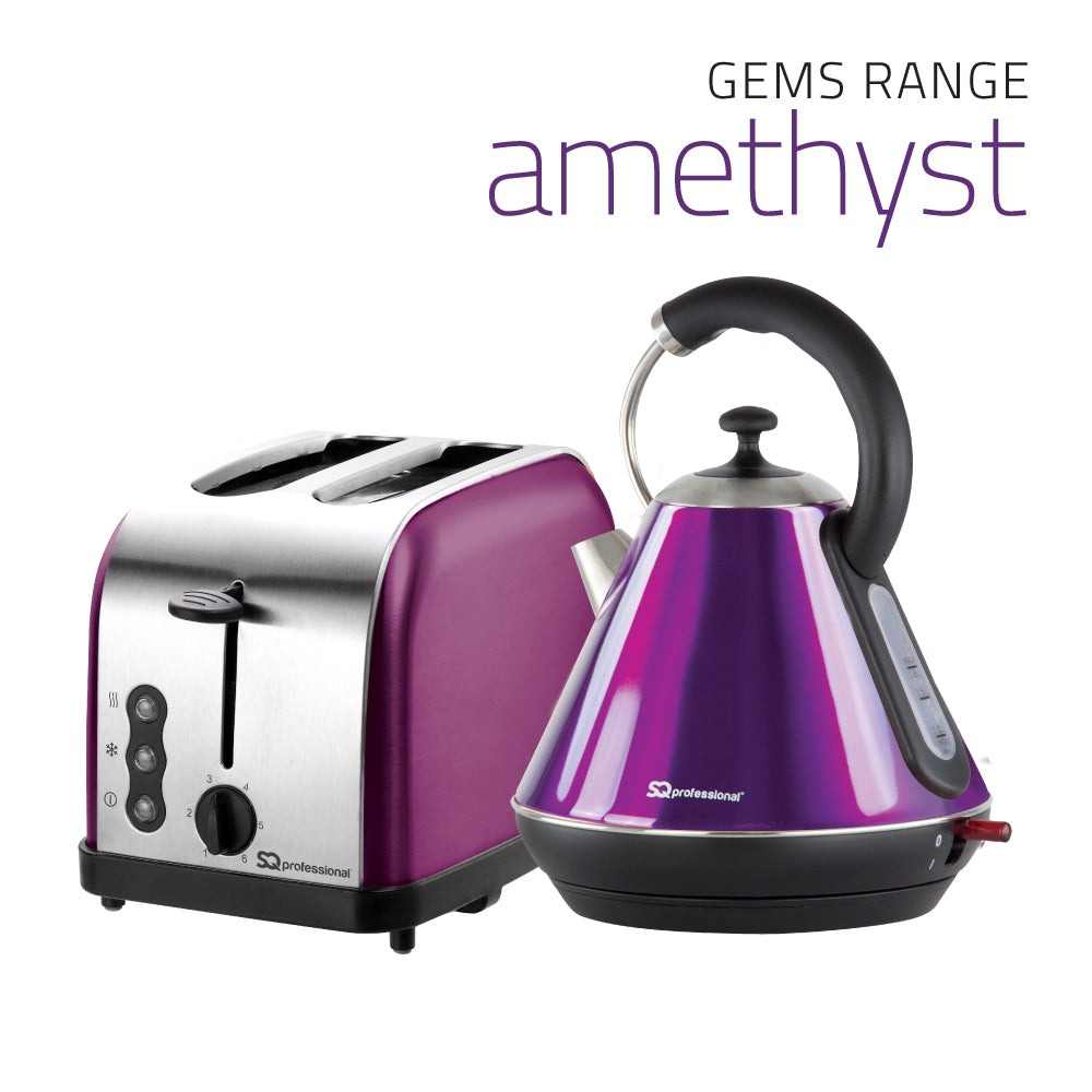 SQ Professional Gems Breakfast Kettle and Toaster Set 2pc/ Sapphire - www.bargainshack.co.uk
