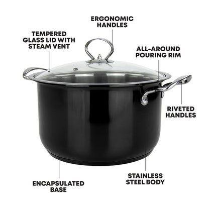 SQ Professional Gems Stainless Steel Stockpot Set 3pc