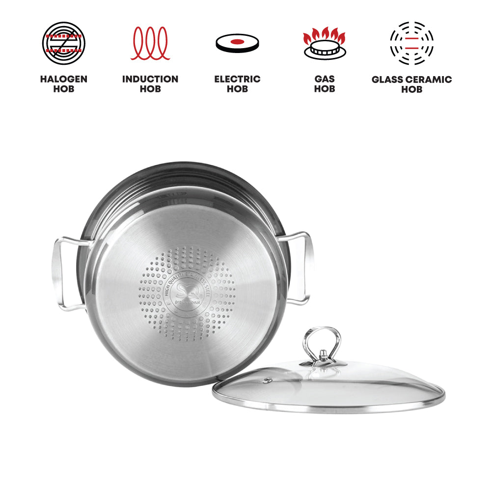 SQ Professional Gems Stainless Steel Stockpot Set 3pc