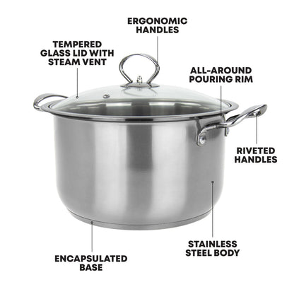 SQ Professional Gems Stainless Steel Stockpot Set 3pc