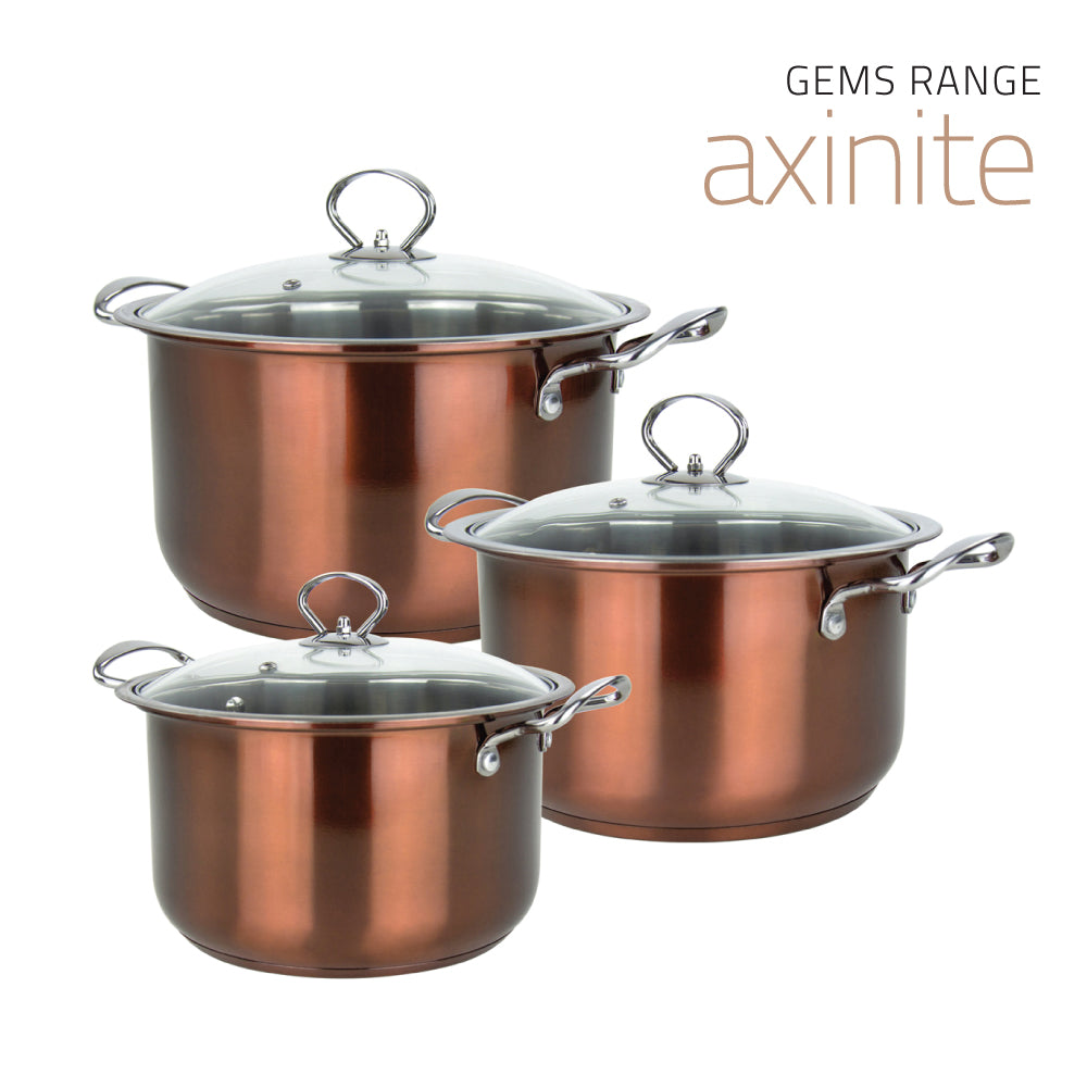 SQ Professional Gems Stainless Steel Stockpot Set 3pc