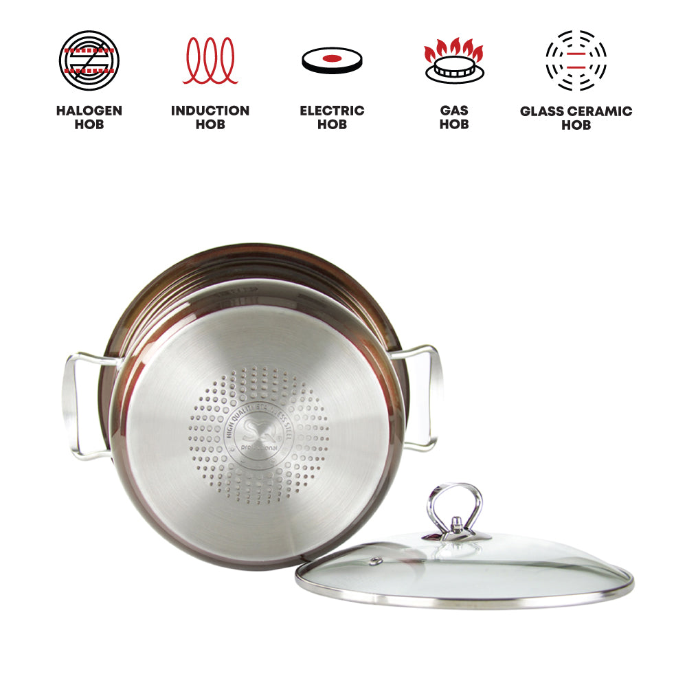 SQ Professional Gems Stainless Steel Stockpot Set 3pc