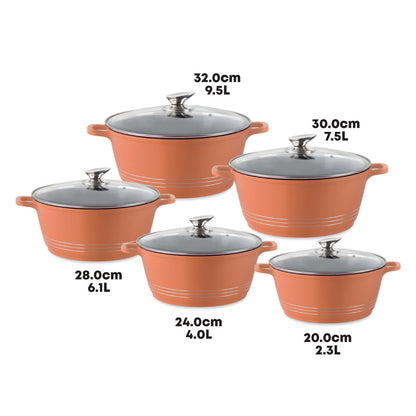 Durane Die-Cast Stockpot Set 5pc