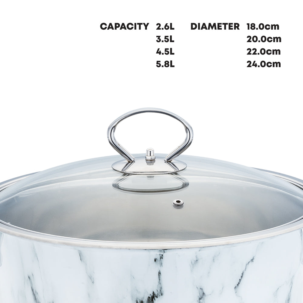 SQ Professional Gems Stainless Steel Stockpot Set 3pc