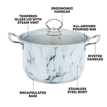 SQ Professional Gems Stainless Steel Stockpot Set 3pc