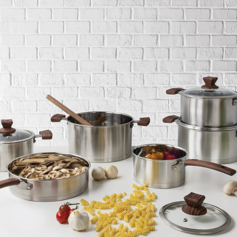 SQ Professional Lustro Stainless Steel Touch Cookware 6pc Set