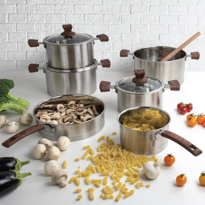 SQ Professional Lustro Stainless Steel Touch Cookware 6pc Set