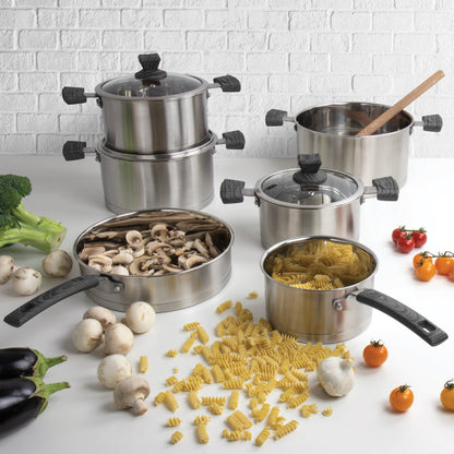 SQ Professional Lustro Stainless Steel Touch Cookware 6pc Set